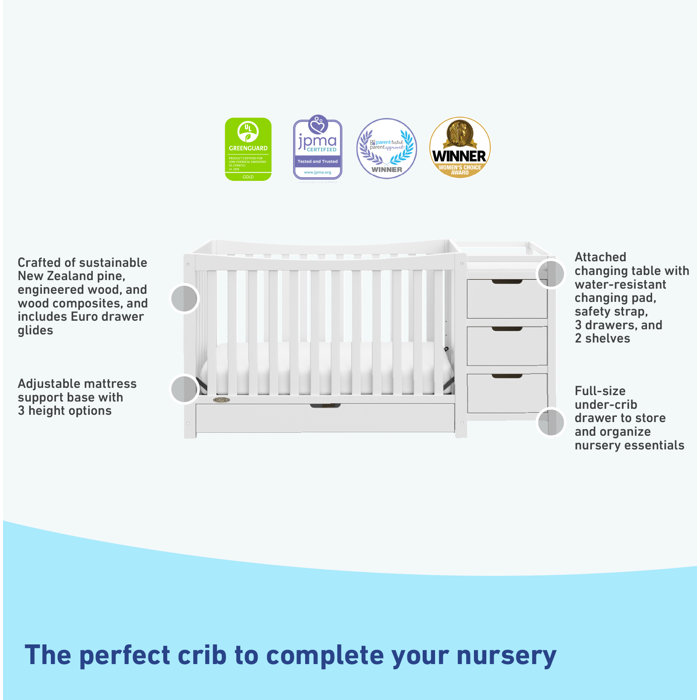 Graco Remi 4in1 Convertible Crib and Changer with Storage & Reviews